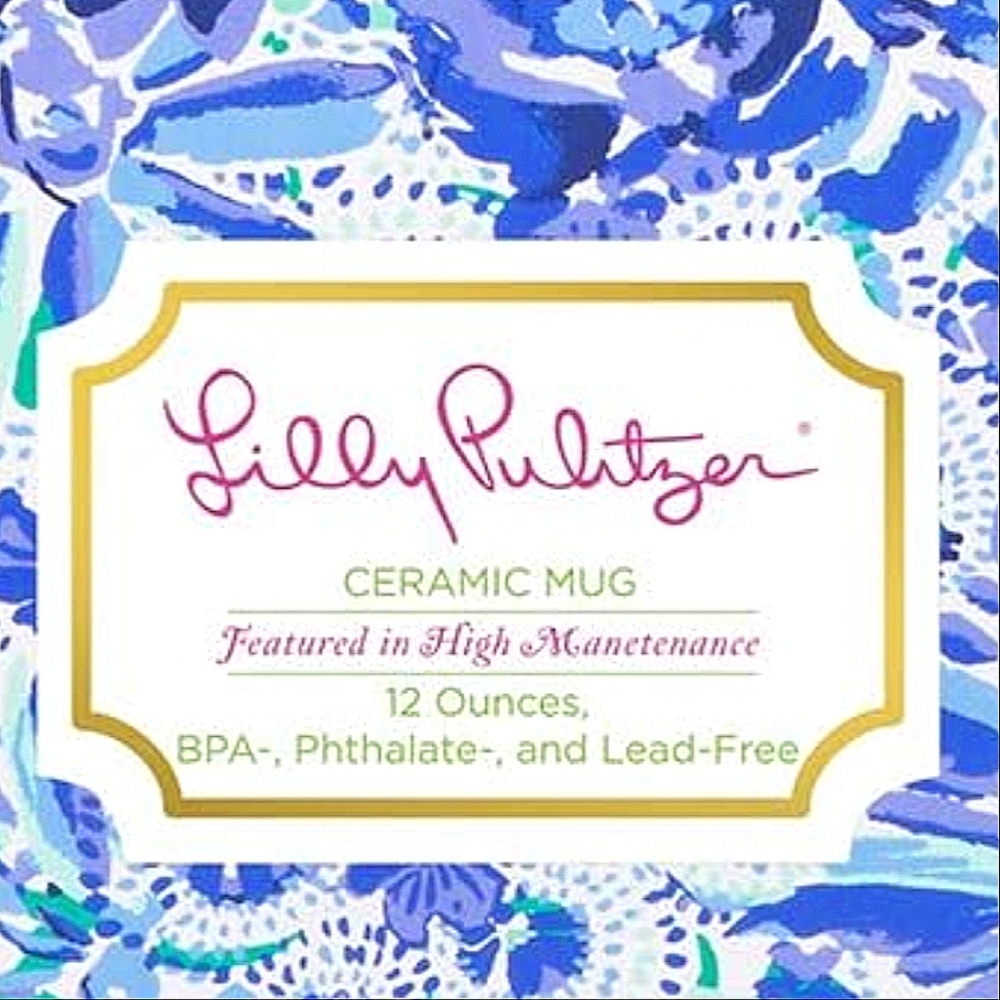 Lilly Pulitzer High Manetenance 12 Ounce Ceramic Coffee Mug Tea Cup - Picture 13 of 13